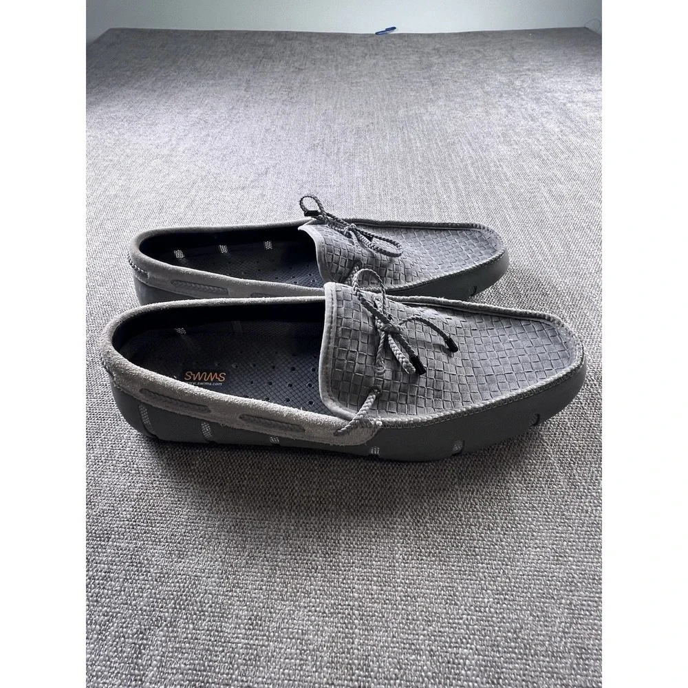 Swims Loafers Men's 13 Gray Woven Driving Casual Preppy Lightweight Shoes